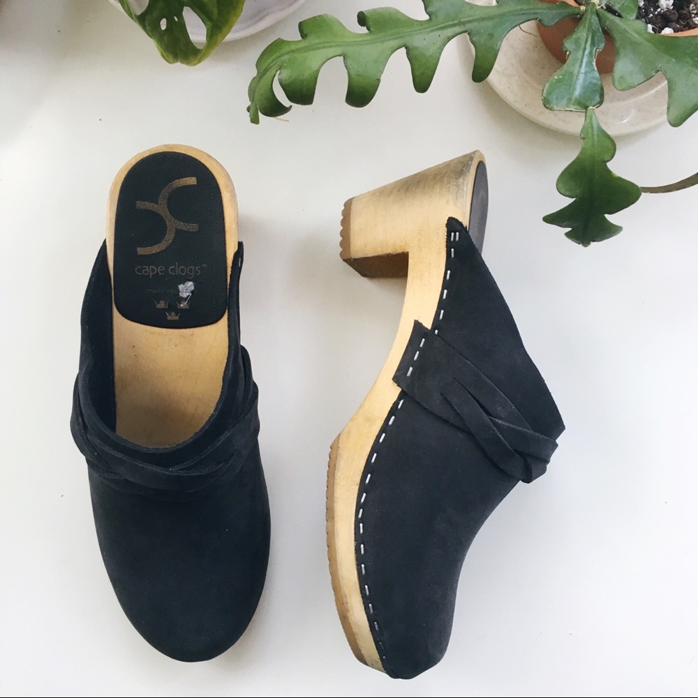Black Swedish Clogs